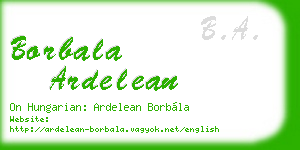 borbala ardelean business card